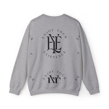 Crewneck Sweatshirt — 'Enjoy Your Existence' Monogram Minimalist Pullover