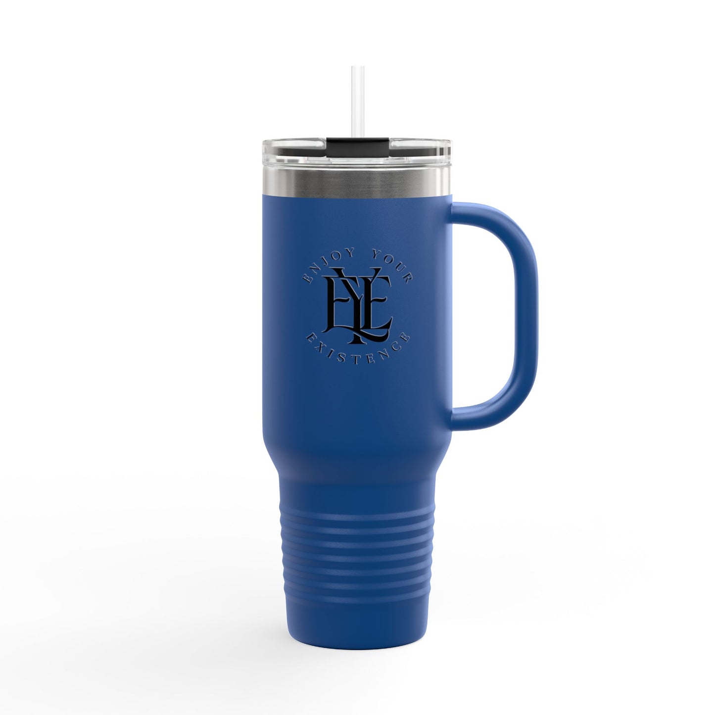 40oz Insulated Travel Mug — "Enjoy Your Existence" Stainless Steel Tumbler with Straw & Handle