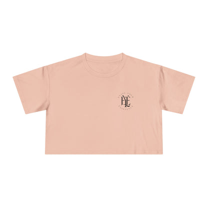 Women's Crop Tee — Minimal Monogram Chest Logo Cropped T-Shirt