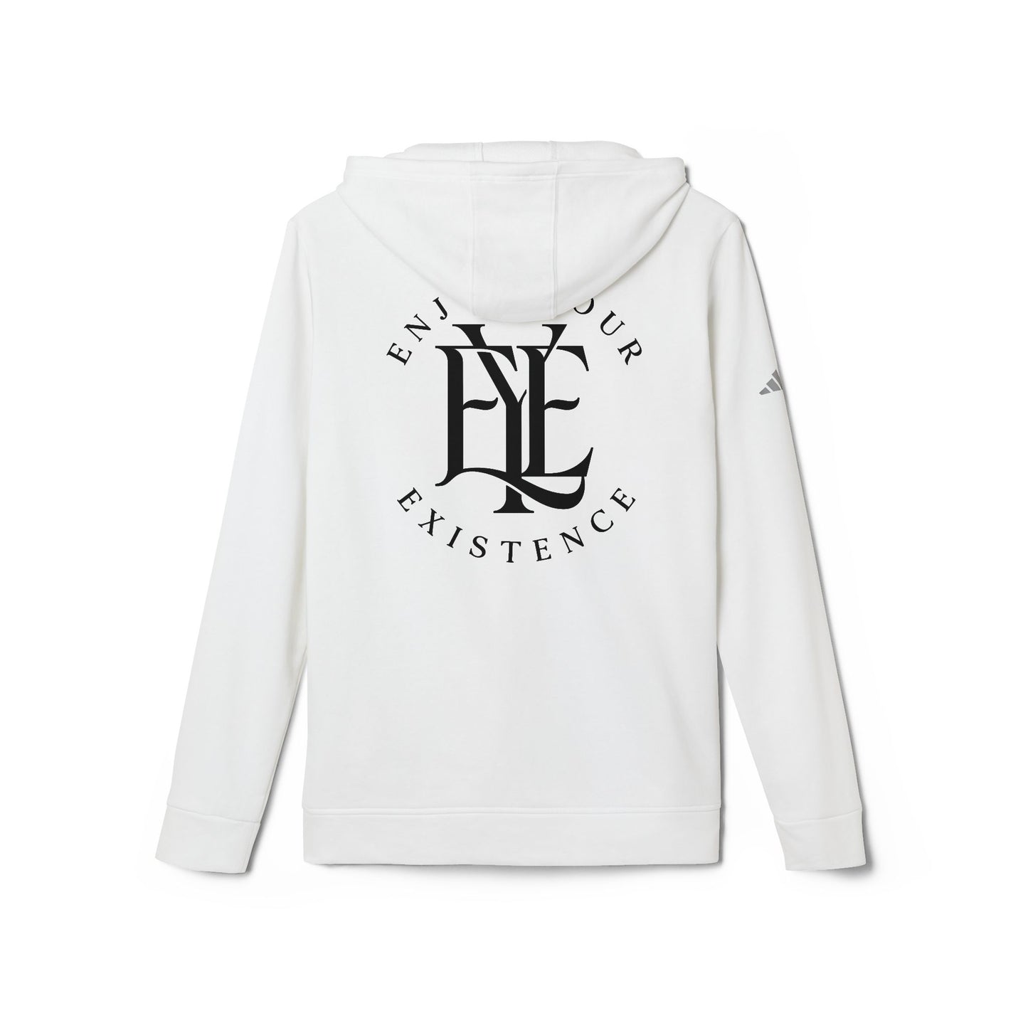 Enjoy Your Existence Hoodie — Minimal Monogram Fleece Hooded Sweatshirt