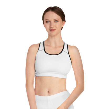Minimalist White Racerback Sports Bra — Lightweight Activewear for Yoga, Running & Gym