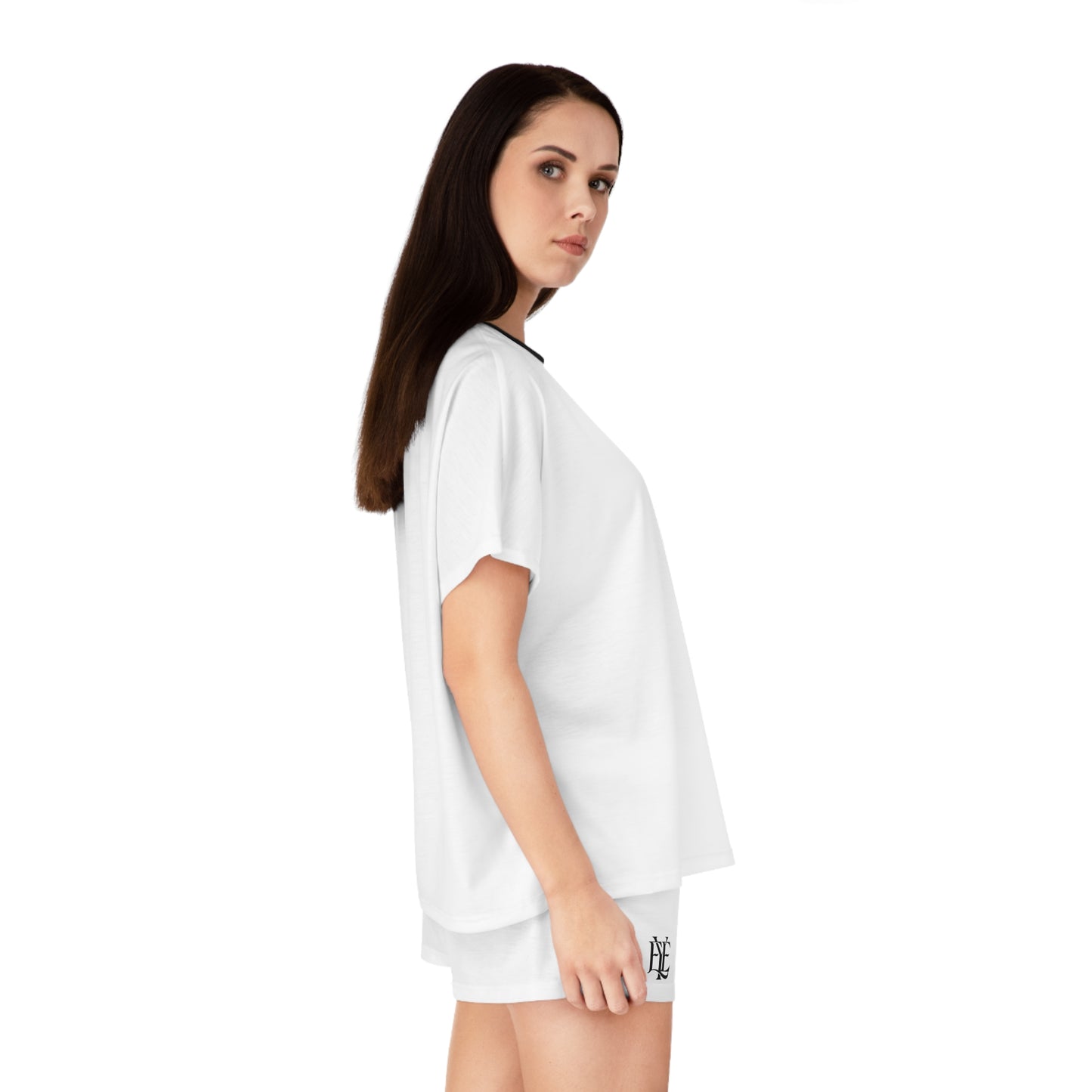 Women's Short Pajama Set — Minimal Monogram Sleepwear (AOP)