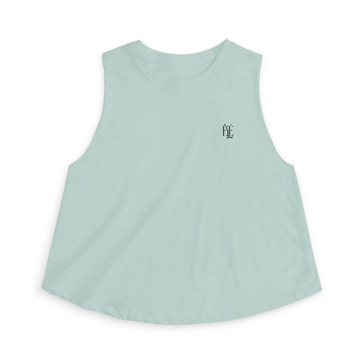 Women's Crop Top — Minimal Monogram Tank Top (Small Chest & Back Logo)