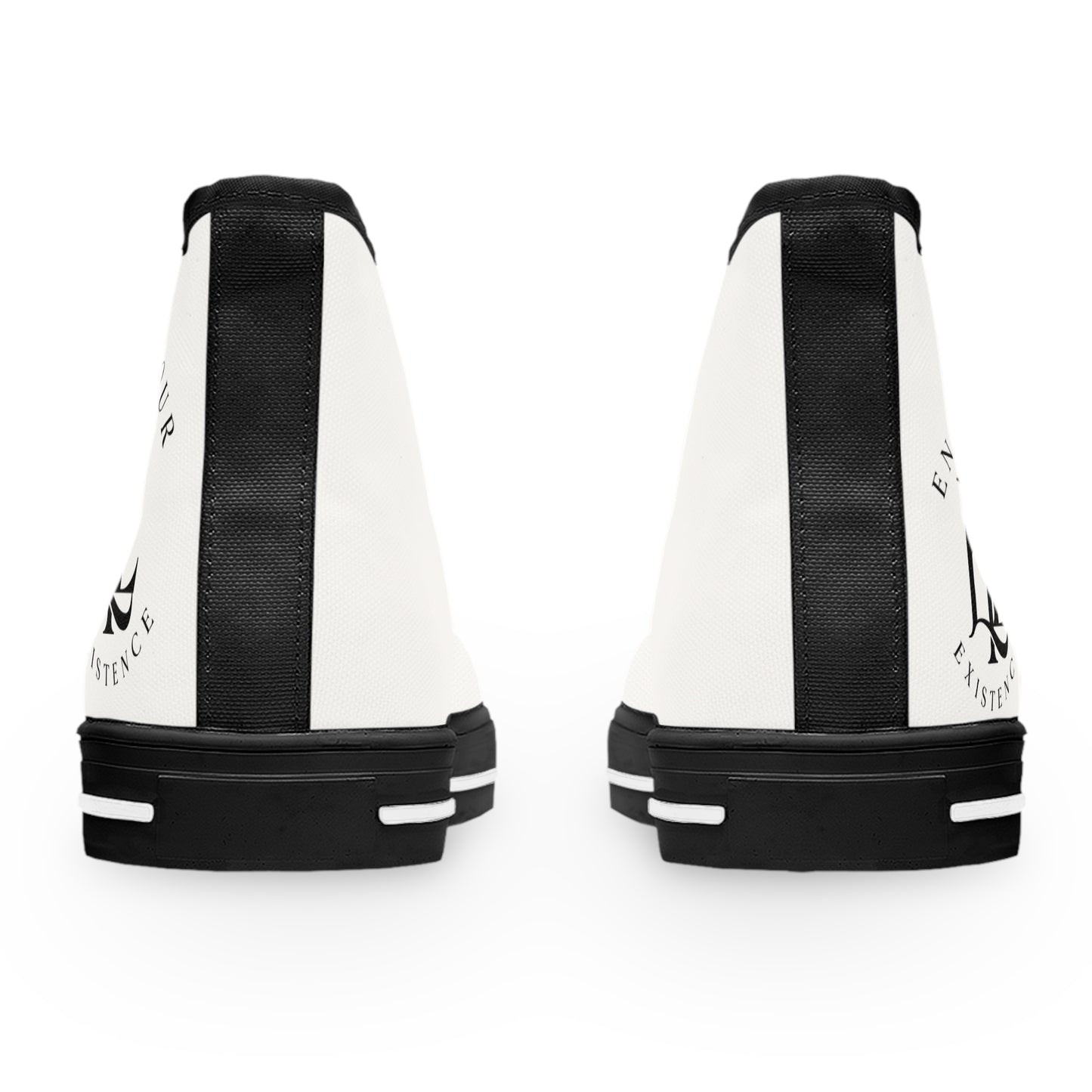 Women’s High Top Sneakers — Classic White Canvas Athletic Shoes