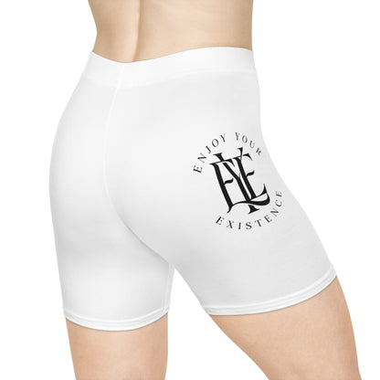 Enjoy Your Existence Women's Biker Shorts — Minimal Logo Activewear