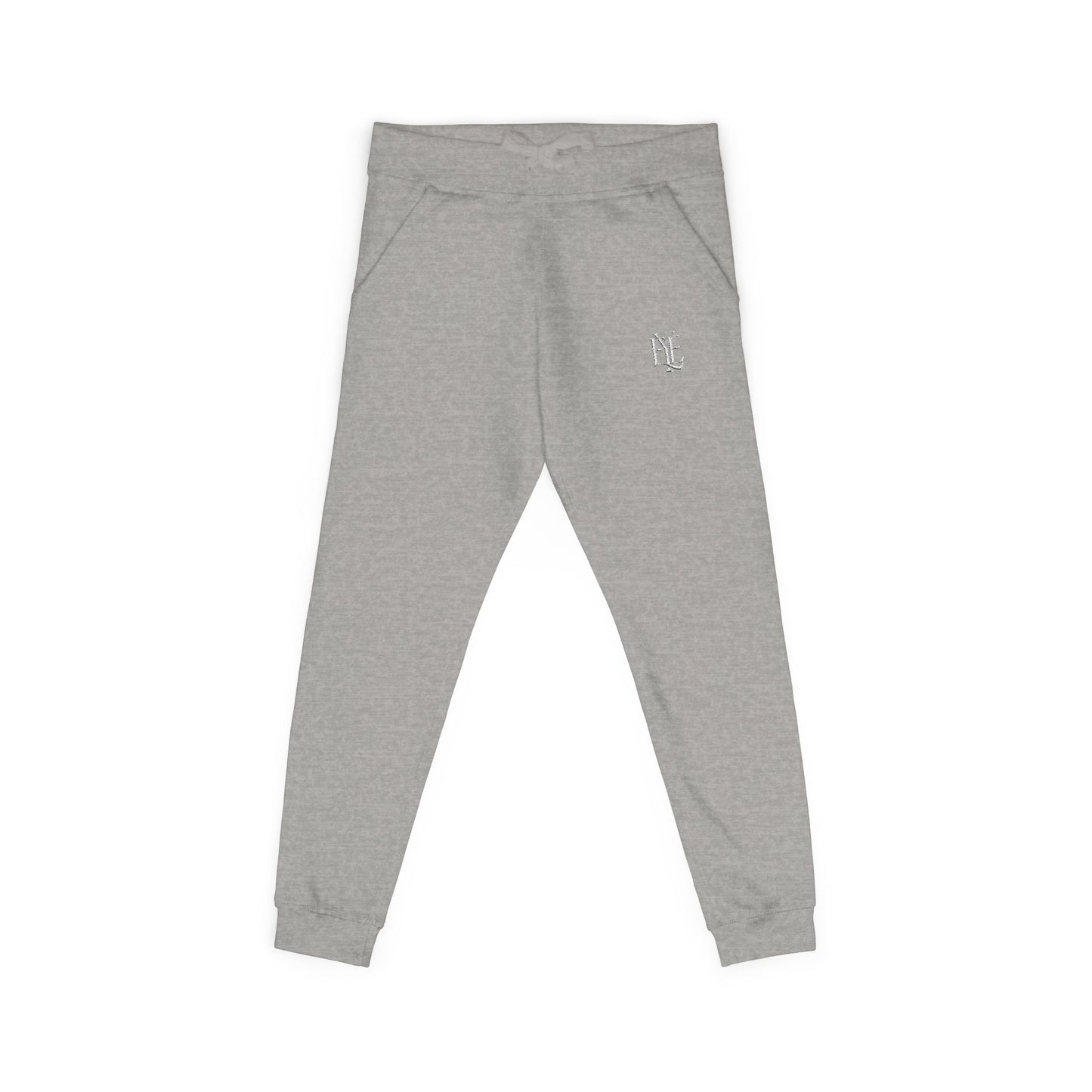 Embroidered Olive Fleece Sweatpants — Minimal Crest Joggers