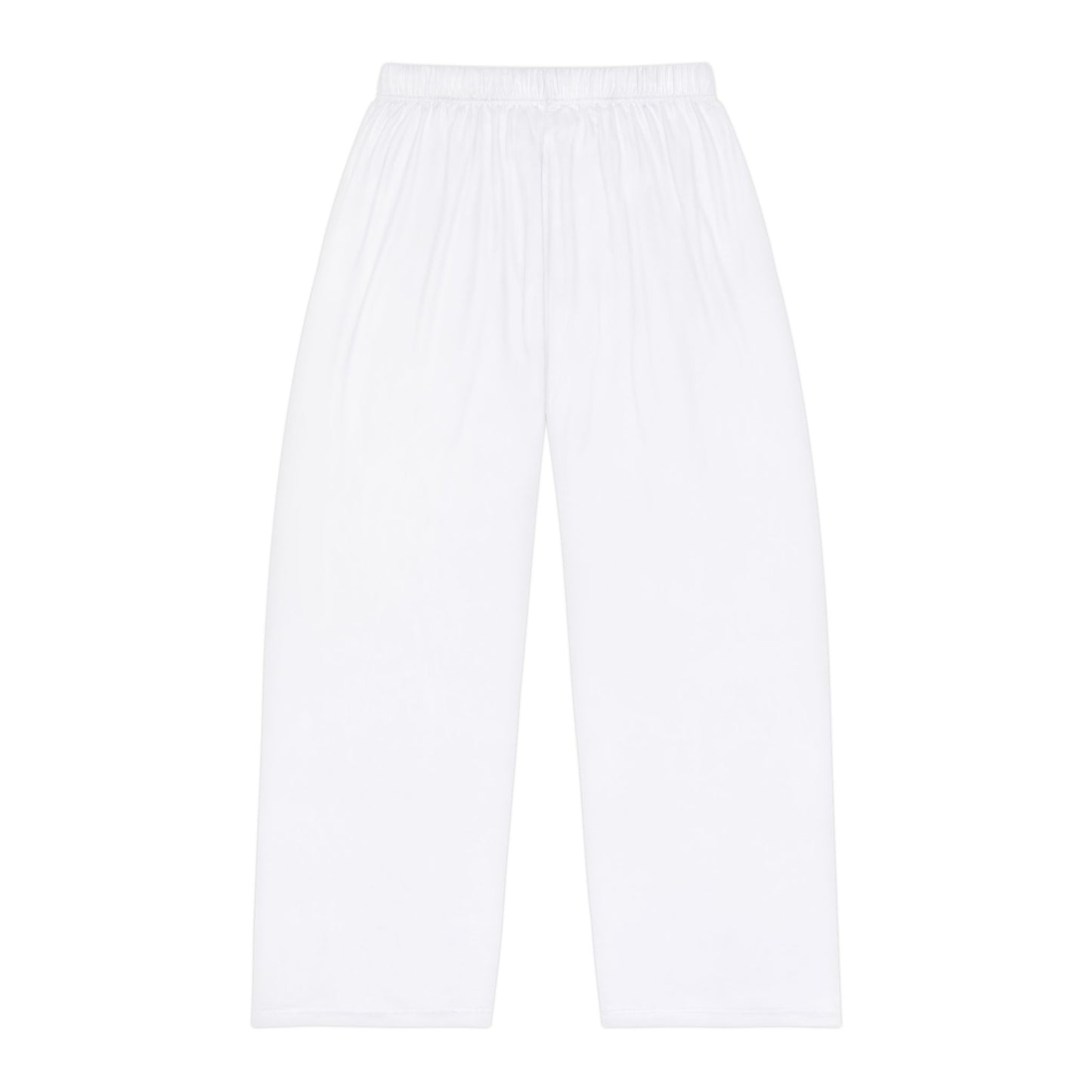 Men's White Pajama Pants with Subtle Monogram — Comfortable Lounge Sleepwear