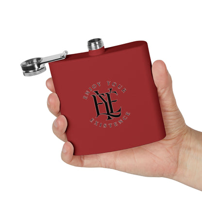 Flask — "Enjoy Your Existence" Stainless Steel 6oz Hip Flask