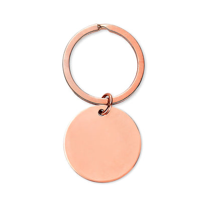 Stainless Steel Round Keychain (Engraving)