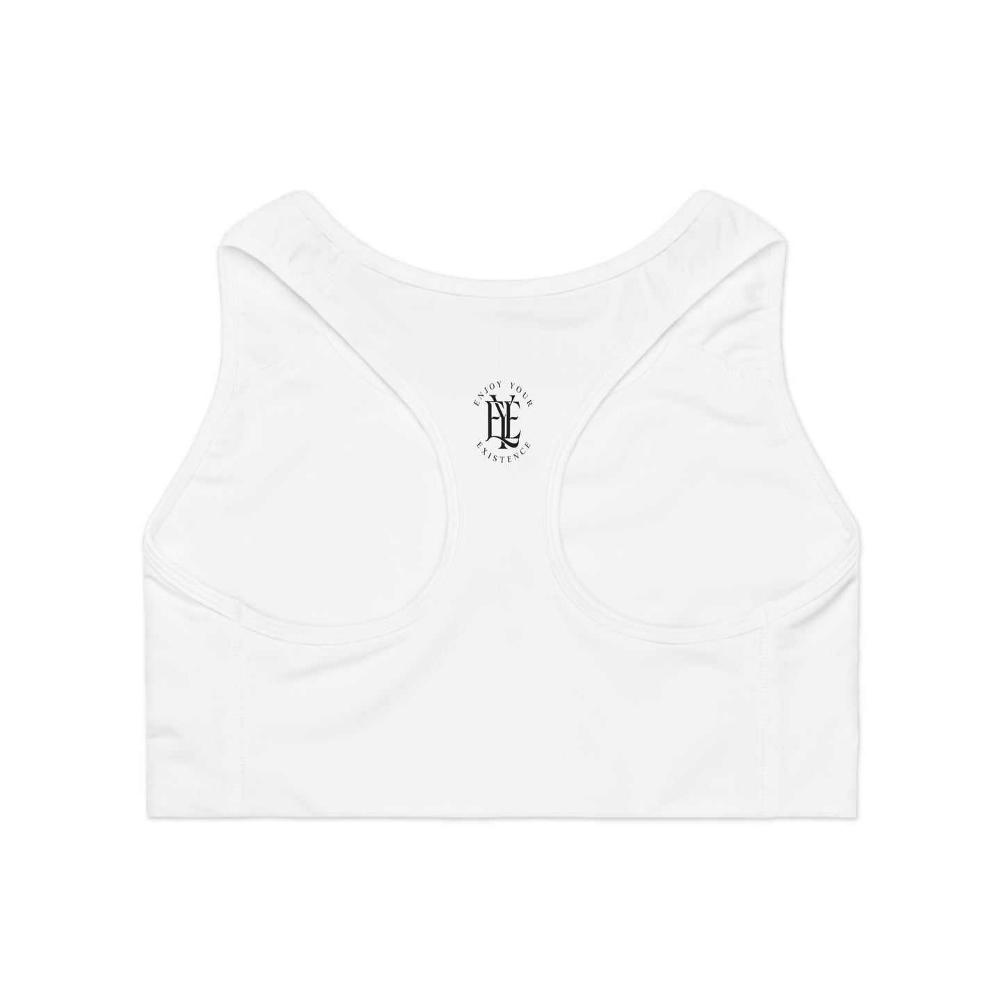 Minimalist White Racerback Sports Bra — Lightweight Activewear for Yoga, Running & Gym