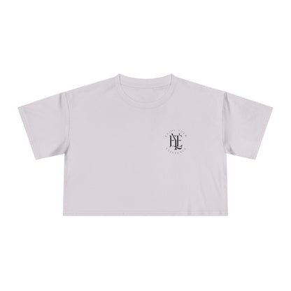 Women's Crop Tee — Minimal Monogram Chest Logo Cropped T-Shirt