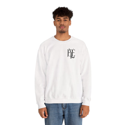 Crewneck Sweatshirt — 'Enjoy Your Existence' Monogram Minimalist Pullover