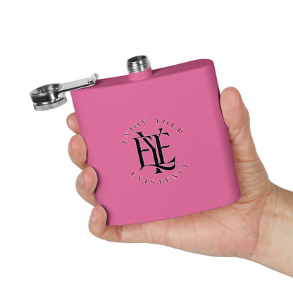 Flask — "Enjoy Your Existence" Stainless Steel 6oz Hip Flask