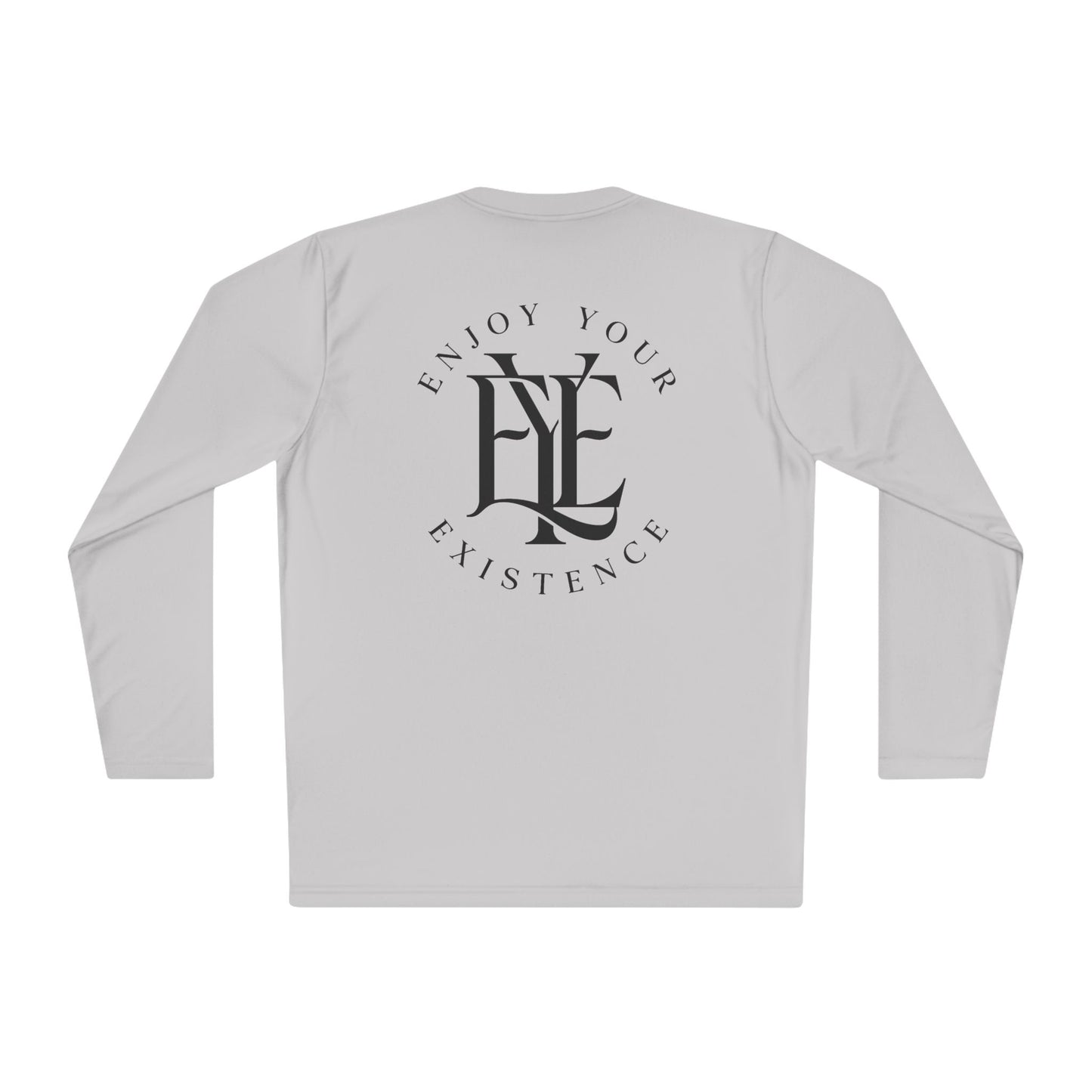 Enjoy Your Existence Long Sleeve Tee — Minimal Monogram Graphic
