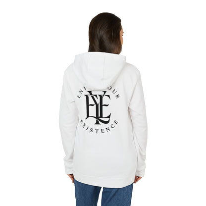 Enjoy Your Existence Hoodie — Minimal Monogram Fleece Hooded Sweatshirt
