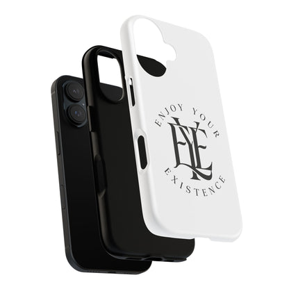 Enjoy Your Existence Phone Case — Minimal Gothic Monogram Protective Cover