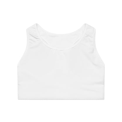Minimalist White Racerback Sports Bra — Lightweight Activewear for Yoga, Running & Gym
