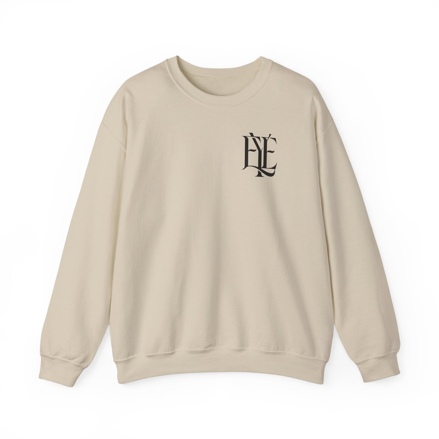 Crewneck Sweatshirt — 'Enjoy Your Existence' Monogram Minimalist Pullover