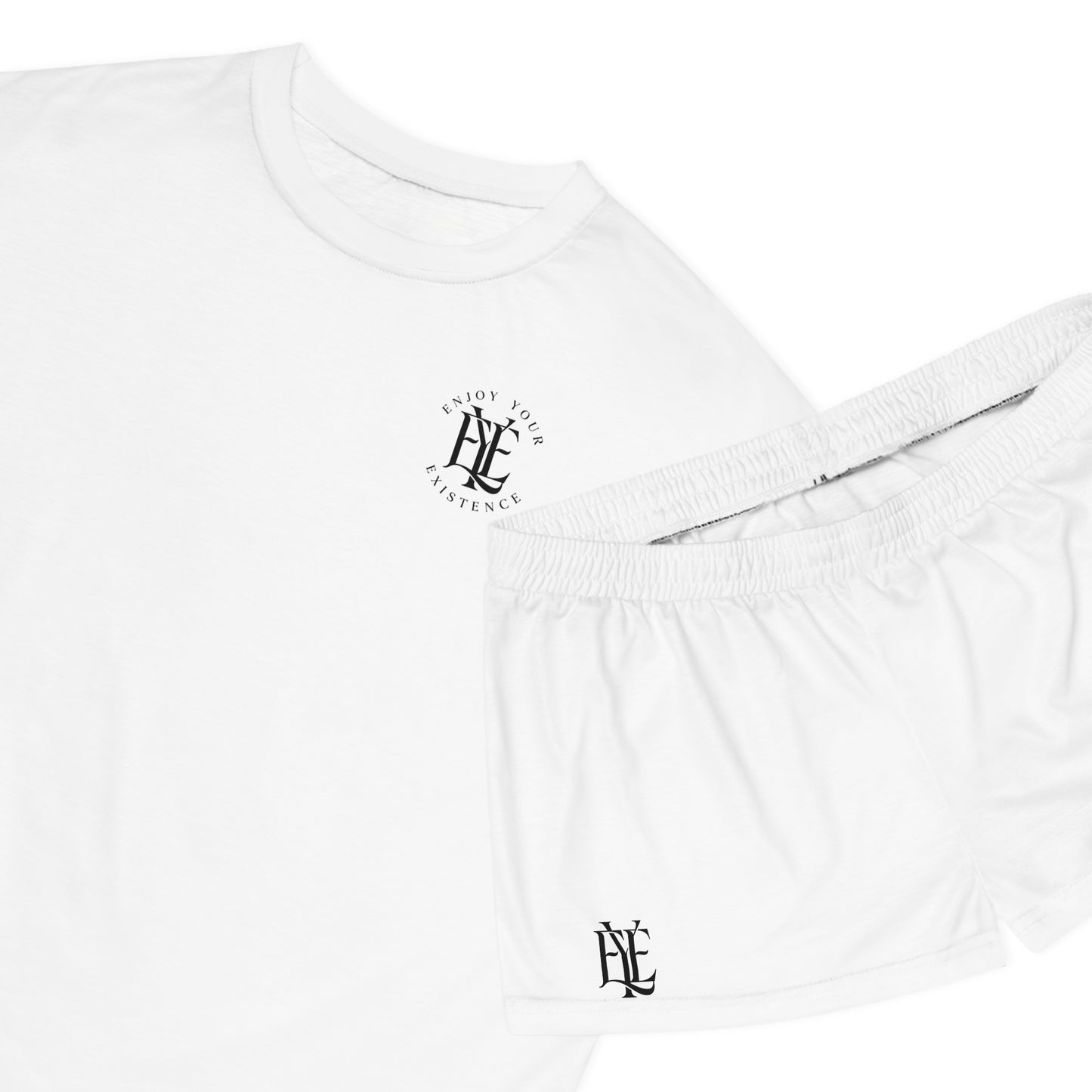 Women's Short Pajama Set — Minimal Monogram Sleepwear (AOP)