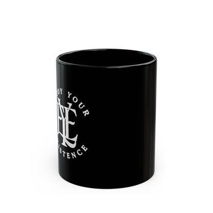 Black Anchor Coffee Mug – 'Drop Your Anchor' Nautical 11oz/15oz Ceramic