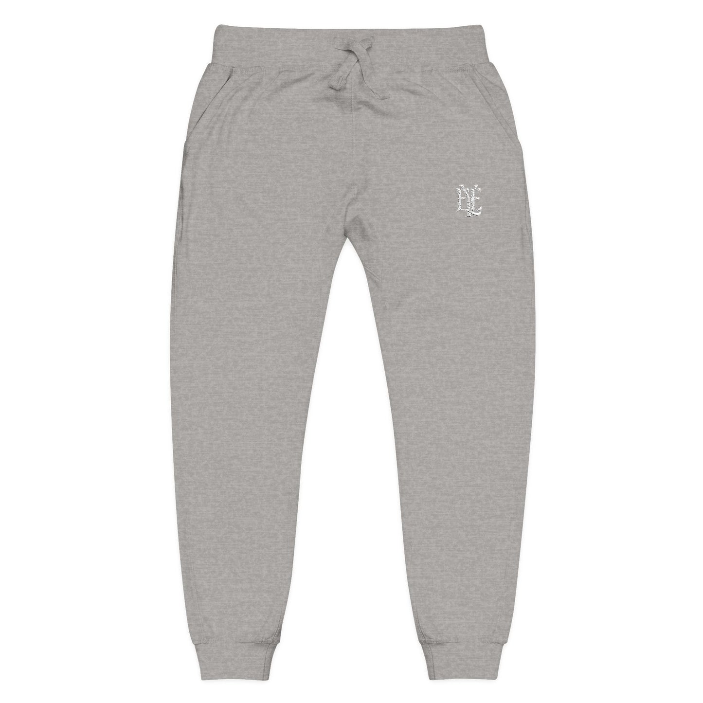 Embroidered Olive Fleece Sweatpants — Minimal Crest Joggers