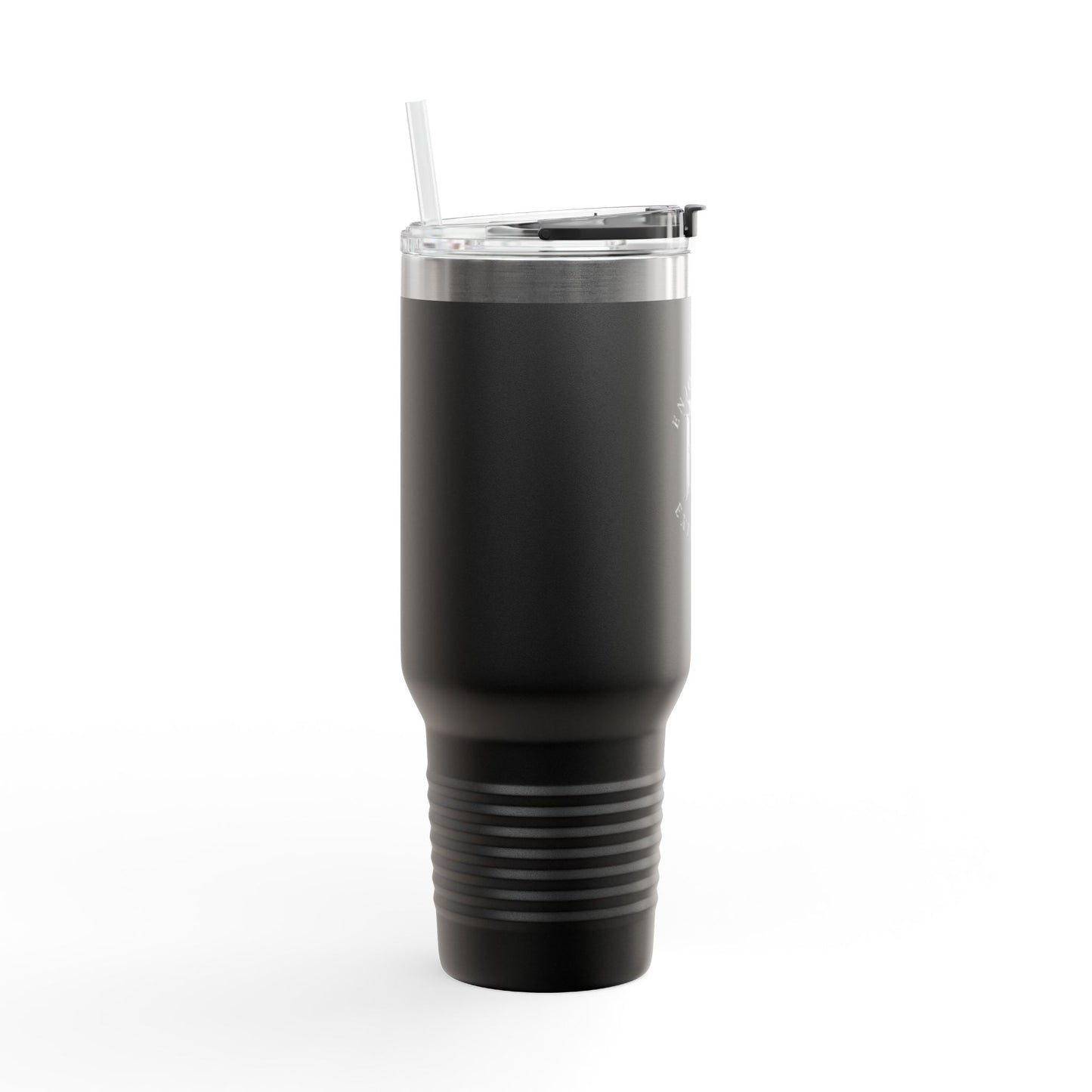40oz Insulated Travel Mug — "Enjoy Your Existence" Stainless Steel Tumbler with Straw & Handle