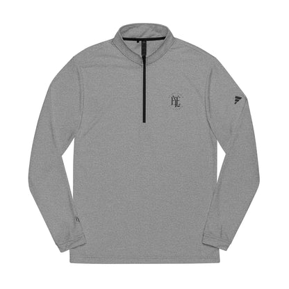 Embroidered Quarter-Zip Pullover – White Athletic Golf Top