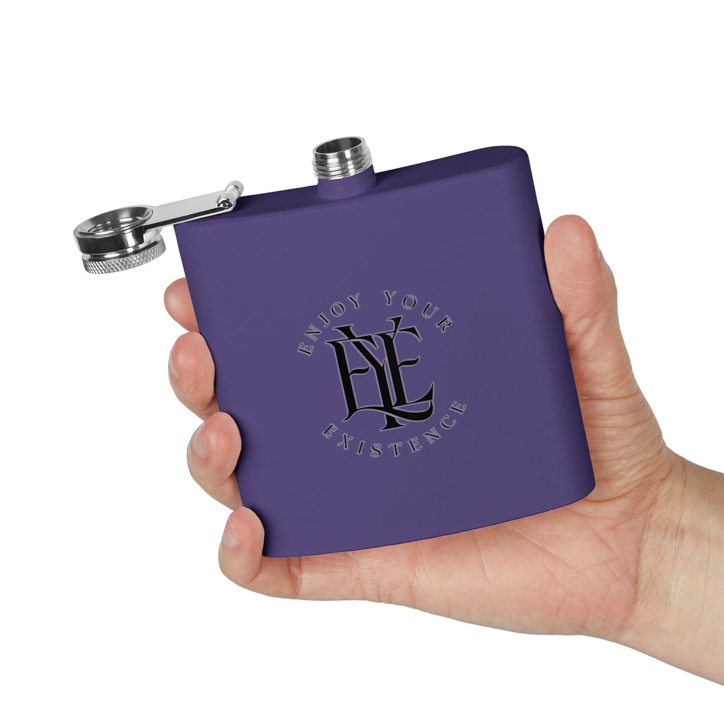 Flask — "Enjoy Your Existence" Stainless Steel 6oz Hip Flask
