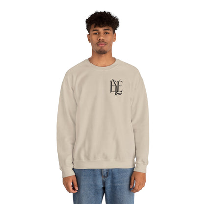 Crewneck Sweatshirt — 'Enjoy Your Existence' Monogram Minimalist Pullover