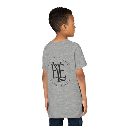 Youth Tee — "Enjoy Your Existence" Minimal Monogram Tee