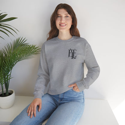 Crewneck Sweatshirt — 'Enjoy Your Existence' Monogram Minimalist Pullover