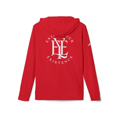 Fleece Hoodie — Vintage Monogram “Enjoy Your Existence” Graphic