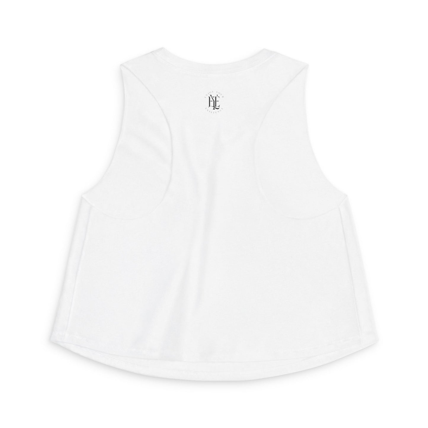 Women's Crop Top — Minimal Monogram Tank Top (Small Chest & Back Logo)