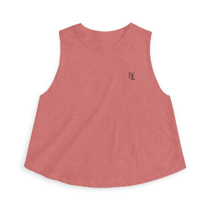 Women's Crop Top — Minimal Monogram Tank Top (Small Chest & Back Logo)