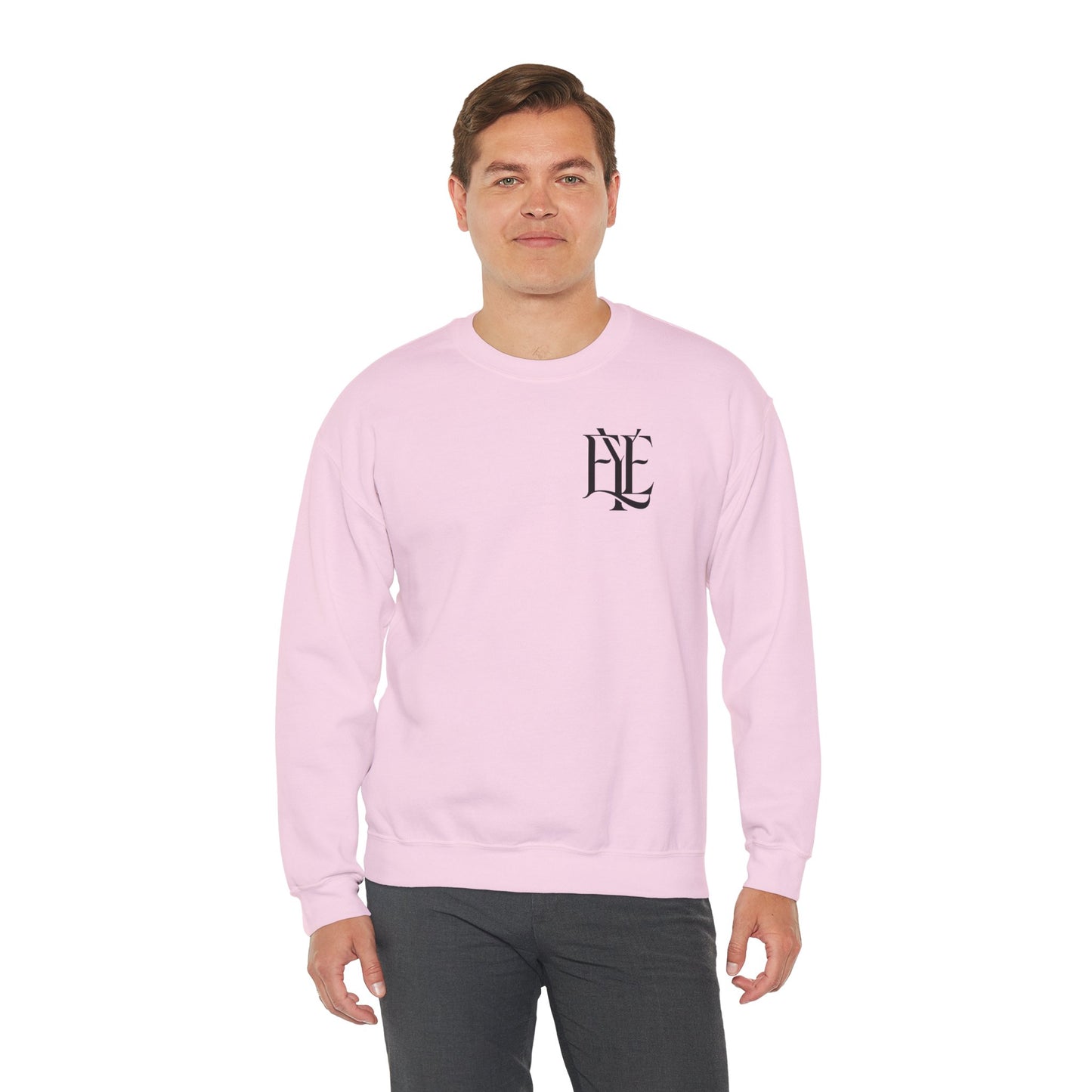 Crewneck Sweatshirt — 'Enjoy Your Existence' Monogram Minimalist Pullover