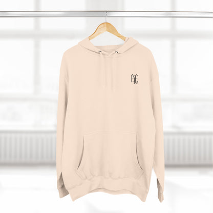 Three-Panel Fleece Hoodie — Minimalist 'Enjoy Your Existence' Logo Hoodie